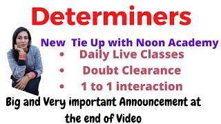 Determiners  Noon Academy  Bhavya Mam Noon Academy [upl. by Enileve]