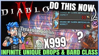 Diablo 4  New INFINITE Treasure Goblin Trick  200 UniqueLegendary Per Hour  Midwinter Secrets [upl. by Nyrrat]