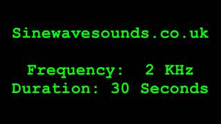 2KHz  2000 Hz Test tone  Sound  Tweeter Test [upl. by Einnal]