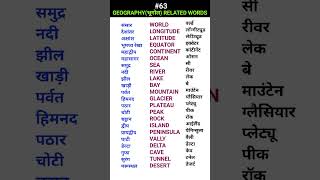 Geography related words ewdS63 [upl. by Enowtna]