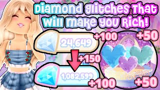 These 3 Diamond Glitches Will Make You Rich Fast Royale High Diamond Farming [upl. by Ahsikrats]