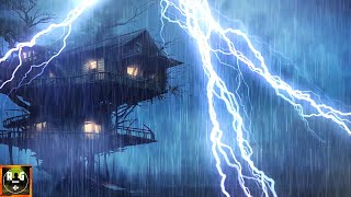 Thunderstorm Sounds with Heavy Pouring Rain Powerful Thunder amp Loud Lightning Strikes for Sleeping [upl. by Elna834]