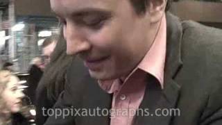 Jimmy Fallon  Signing Autographs at Will Ferrells Broadway Show Opening Night [upl. by Oiludbo]