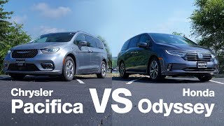 Honda Odyssey vs Chrysler Pacifica  Comparison and Review [upl. by Donelson324]