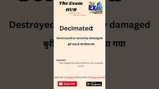 Decimated Meaning in Hindi  Decimated ka matlab kya hota hai  Synonyms Antonyms Examples  Vocab [upl. by Ahsiled882]