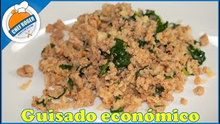 Guisado económico y con carne molida picadillo con coliflor [upl. by Arriat]