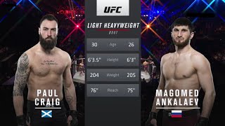 magomed ankalaev vs paul craig [upl. by Lleddaw]