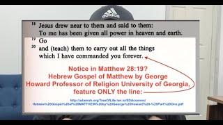 Refutation Mathew 2819 Part 1 biblestudy [upl. by Ardnosal674]