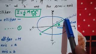 lec14 moment of inertia of a ellipse about its diameter proof mechanics of MSc mathnetgetupsc [upl. by Syramad]