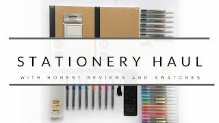 Muji stationery haul  honest reviews and swatches  studytee [upl. by Nauq]