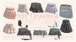 aesthetic 3D LAYERED SKIRT CODES for bloxburg amp berry avenue PT1 roblox aesthetic bloxburg [upl. by Gwenni]