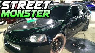 NASTY K20 Turbo Civic Battles the STREETS [upl. by Bobina]