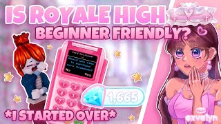 I STARTED OVER IN ROYALE HIGH… BEGINNER FRIENDLY 🏰🤯 PART 1ELEMENT  ROYALE HIGH 2024 [upl. by Nimajneb]