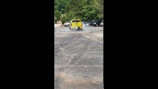 Burnout of TRD Tundra as it leaves Foxy Wraps Shop [upl. by Mahan335]