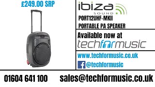 Virtual Demo IBIZA SOUND PORT12UHFMKII PORTABLE PA SPEAKER [upl. by Calvin]