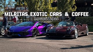 Milpitas Exotic Cars amp Coffee  August 2024 [upl. by Naek945]