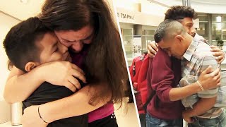 Families Reunited After Being Separated at US Border [upl. by Palma]