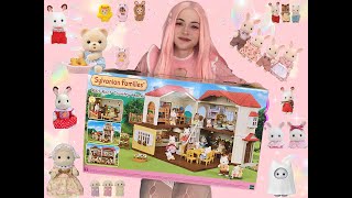 Sylvanian Families Red roof country home unboxing [upl. by Yelyak]