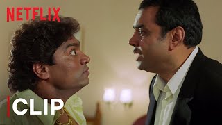 Chota Chattri Comedy Scene  Paresh Rawal VS Johnny Lever  Awara Paagal Deewana  Netflix India [upl. by Solracnauj521]