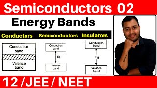 Semiconductors 02  Energy Bands  Difference between Conductors  Semiconductors amp Insulators [upl. by Pacificia]