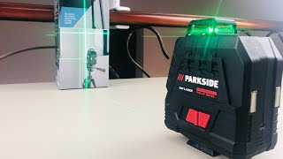 Parkside Performance PKLLP B2 360 Laser Test and unboxing [upl. by Anerol]