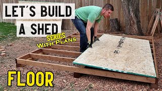 How to build a storage shed  Floor  Part 1  Plans available [upl. by Akemak]