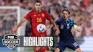 Croatia vs Spain Highlights  UEFA Nations League Final [upl. by Butte]