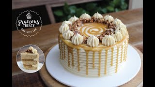 Ultimate Eggless Butterscotch Cake Recipe  Butterscotch Sauce  Praline Recipe [upl. by Eelimaj]