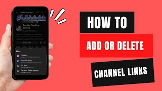 How to add or delete links from your channel profile [upl. by Sallyann]