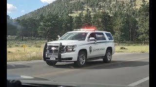 US National Park Service Law Enforcement Responding with Este Park Ambulance [upl. by Aniroz]