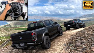 Ford Ranger Raptor amp Toyota Tacoma  OFFROAD CONVOY  Forza Horizon 5  Thrustmaster T300RS gameplay [upl. by Anigroeg]