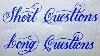 How to write Short amp Long Question in Stylish Writing  Using Marker 605 [upl. by Campbell]