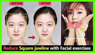 How to change Square face shape and reduce Square jaw naturally  Square jaw reduction exercise [upl. by Ekrub]