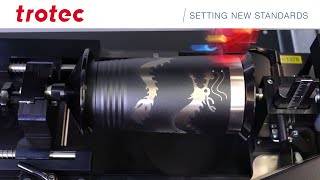 Trotec Tutorial Rotary Attachment on a Speedy 400 Laser with Ruby [upl. by Ahsemac]