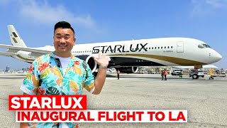 Starlux Airlines First Class  A350 Inaugural Flight Taipei to LA [upl. by Shayna]