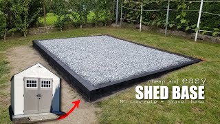 How to build a base for a shed without concrete  Easy to build gravel base for Suncast shed [upl. by Odnalref]