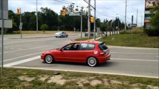 Civic Hatchback With LOUD Exhaust Revving And Flooring It [upl. by Quincey474]