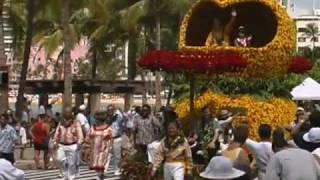 ALOHA FESTIVALS PARADE WAIKIKI BEACH HAWAII [upl. by Ecnarepmet]