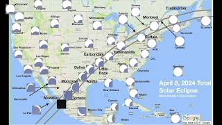 2024 Total Solar Eclipse Animation for North America [upl. by Irap]