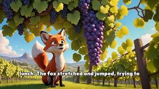 The Fox and the Sour Grapes Moral Story Bed Time Story Kids cartoon AI Keep Trying [upl. by Amaleta]