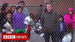 USMexico border Migrants held as Trump threatens closure  BBC News [upl. by Aduhey]