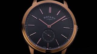 Rotary Rose Gold Cambridge Offset Gents Watch  GS0536420 [upl. by Eudo937]