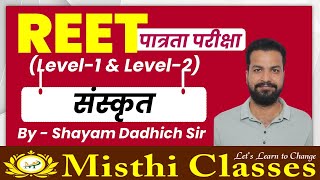 REET PRE EXAM  Sanskrit  L1 रीट पात्रता परीक्षा 202425  Misthi Classes JPR [upl. by Id553]