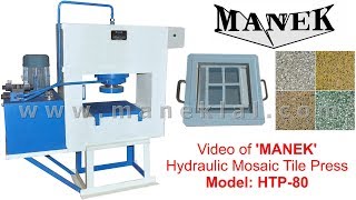 MANEK  Hydraulic Tile Press for Cement amp Mosaic Tiles Model HTP80 [upl. by Ninahs]