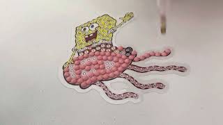 Relax and Enjoy the ASMR the Diamond Painting SpongeBob SquarePants [upl. by Annadroj]