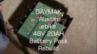 DAYMAK Austin ebike 48V 20Ah Battery Pack Rebuild [upl. by Abshier]