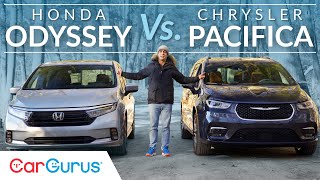 2021 Chrysler Pacifica vs 2021 Honda Odyssey CarGurus Compares [upl. by Lynnell]