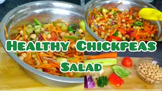 HEALTHY CHICKPEAS SALADCHICKPEAS RECIPEHOW TO MAKE YUMMY CHICKPEAS SALADPROTEIN CHICKPEAS SALAD [upl. by Cacia]