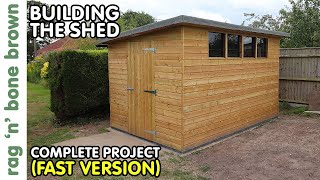 DIY Building A Shed From Scratch  Complete Project Fast Version [upl. by Rauscher469]