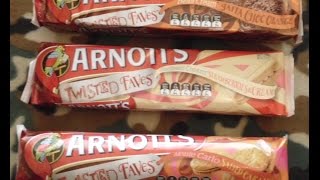 ARNOTTS TWISTED FAVES Delta Cream Shortbread Cream Monte Carlo [upl. by Hardan]